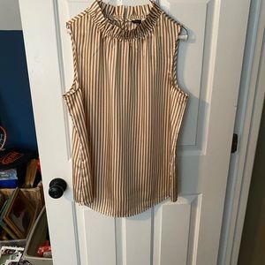 Silly sleeveless mock turtleneck blouse